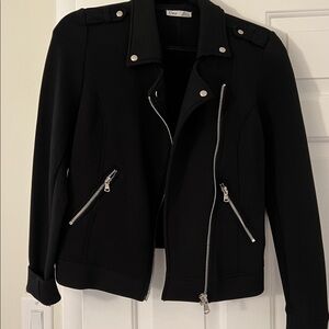 Dex Black Jacket with Seam Detail